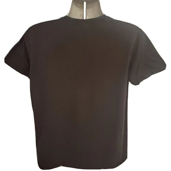 Womens Brown Graphic T-Shirt Large Cotton Stretch Novelty Funny Feed Me Tacos - Picture 2 of 7